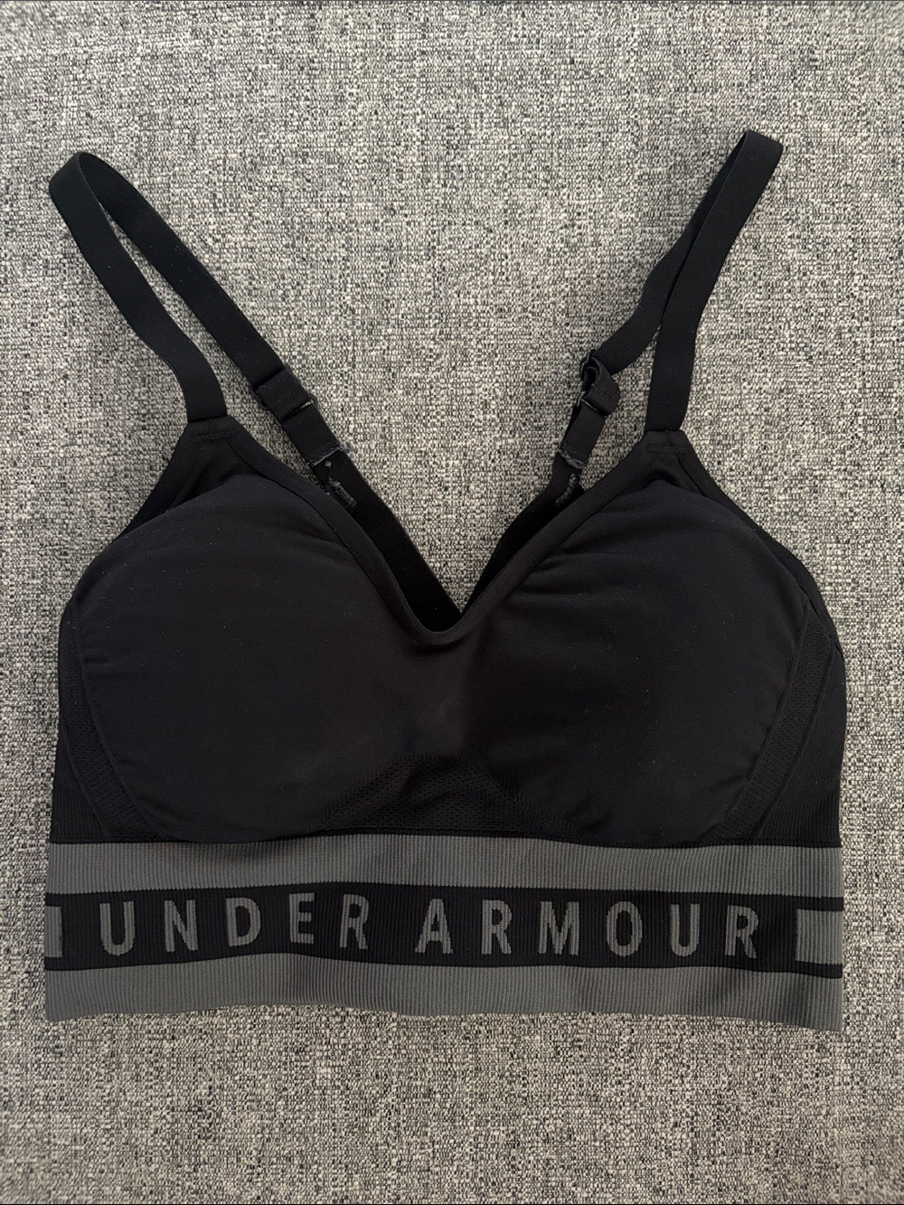 Under Armour Black & Gray Women's Logo-Band Sports Bra - Sz. XS/S